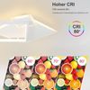 ZMH Deckenlampe LED Deckenleuchte Wohnzimmer - Dimmbar Wohnzimmerlampe 50W Modern Design mit Fernbedienung aus Metall Deckenbeleuchtung für Esszimmer Küche Jugendzimmer Schlafzimmer/Weiß Bild 2
