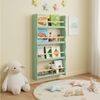 Bellabino 'Tista' Wandregal für Kinder, grün, 100x60x10 cm, Holz, Kinderbücherregal mit 4 Ablagen Bild 1