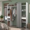 Parisot Kleiderschrank mit Vorhang Combi in weiß und grau 198 cm Bild 4