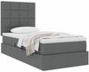 vidaXL Aufbewahrungsbett mit Matratze Dunkelgrau 90 x 200 cm Polyester 3371755 Bild 3