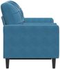 vidaXL 2-Sitzer-Sofa mit Zierkissen Blau 120 cm Samt 3278218 Bild 4