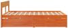 vidaXL Massivholzbett ohne Matratze Wachsbraun 160x200 Kiefernholz 3282344 Bild 5