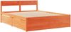 vidaXL Massivholzbett ohne Matratze Wachsbraun 160x200 Kiefernholz 3282344 Bild 3