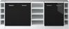 Küchenschrank für Dachschrägen R-Line Schwarz Hochglanz 210 cm 5er Set Schrankkorpuss 60 cm Tiefe Vicco Bild 3