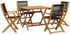 vidaXL 5-tlg. Garten-Essgruppe Polypropylen und Massivholz Schwarz 3281829 Bild 2