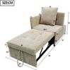 3-in-1 Schlafsofa, Leinen, verstellbare Lehne, Liegesofa für kleine Räume, Beige Bild 4