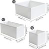 TYEERS Schubladen Organizer 6er-Set Weiß Aufbewahrungsboxen Stoff Bild 2