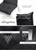 sunnypillow 2er Set Gartenstühle und Gartenstuhlauflagen Hochlehner | 120 x 50 x 9 cm Hochlehner Auflage wasserdicht UV-lichtecht | Klappstuhl für Garten Polsterauflagen Stuhlauflage | Anthrazit Bild 4