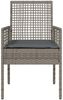 vidaXL Gartenstuhl mit Kissen 2 pcs Grau 55 x 53 x 85 cm Poly-Rattan 42003447 Bild 5