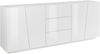 Sideboard >Viterbo< in Weiß-Hochglanz - 220x86x43cm (BxHxT) Bild 2