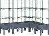 vidaXL Pflanzkübel mit Rankgitter Blaugrau 160x120x142,5 cm PP 367966 Bild 2