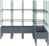 vidaXL Pflanzkübel mit Rankgitter Blaugrau 160x120x142,5 cm PP 367966 Bild 3