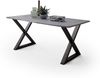 Baumkantentisch >Calabria< in Akazie grau / anthrazit - 180x76,5x90 (BxHxT) Bild 2