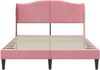 vidaXL Bettrahmen mit Kopfteil Rosa 140 x 200 cm Samt 42027926 Bild 4