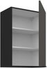 Küchen Hängeschrank 50 cm ARIA Graphite ultra matt + Schwarz matt, hochwertige Fronten mit Anti Fingerprint Beschichtung Küchenzeile Küchenblock Bild 3