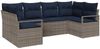 vidaXL Sofa Set mit Kissen 6 pcs Grau Poly Rattan 3346525 Bild 2
