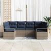 vidaXL Sofa Set mit Kissen 6 pcs Grau Poly Rattan 3346525 Bild 3