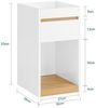 SoBuy FBT137-W Nachttisch, MDF, Melamin, Weiß, 35 x 55 x 30 cm Bild 3