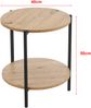 Beistelltisch Kuopio 50xØ40cm Schwarz/Holzoptik [en. casa] Bild 3