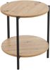 Beistelltisch Kuopio 50xØ40cm Schwarz/Holzoptik [en. casa] Bild 3