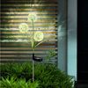 GLOBO LIGHTING LED Solarleuchte, LED-Leuchtmittel fest verbaut, Neutralweiß, Außenleuchte Solarlampe Gartendeko LED Pusteblume Edelstahl Lila Bild 3