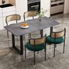 Flieks Essgruppe, (Set, 5-tlg, Tisch mit 4 Stühlen), Esstisch mit 4 Stühlen Set Küchetisch Esszimmerstuhl Rattan Bild 2