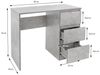 ML-DESIGN Schreibtisch Bürotisch mit 3 Schubladen, 3 Regale und Tastaturauszug für Heim /Bürö, Arbeitstisch Bürotisch Büromöbel Laptoptisch PC Tisch viel Stauraum Bild 3