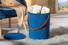 Hocker PAPUA, Samt blau Bild 2