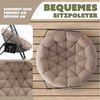 KESSER® Hängesessel mit Gestell BALI Hängeschaukel Hängestuhl bis 150kg für Indoor und Outdoor + Kissen & Seitentasche Hängekorb Stahlgestell & Schaumstoff Sitzpolster ideal für Wohnzimmer & Garten Taupe Bild 3