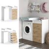 Waschmaschinenschrank Alf Weiß 116 x 98 cm mit 4 Schubladen Vicco Bild 2