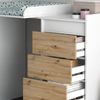 Waschmaschinenschrank Alf Weiß 116 x 98 cm mit 4 Schubladen Vicco Bild 5