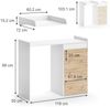 Waschmaschinenschrank Alf Weiß 116 x 98 cm mit 4 Schubladen Vicco Bild 3
