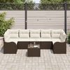 vidaXL Gartensofa-set Braun 55 x 55 x 37 cm Poly-Rattan 3345618 Bild 3