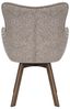 riess-ambiente Drehstuhl THOR taupe / braun - Strukturstoff, Eichenholz, 360° drehbar, Armlehne (Einzelartikel, 1 St), Retro-Polsterstuhl - ideal für Ess-, Arbeits-, Wohnzimmer und Büro Bild 4