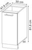 Apothekerschrank R-Line Schwarz Beton 30 cm AP Marmor Vicco Bild 3