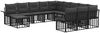 vidaXL Gartensofa-set 12 pcs Schwarz und Dunkelgrau Poly-Rattan 3437825 Bild 2