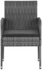 5-tlg. Garten-Essgruppe Poly Rattan Grau Bild 3
