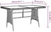 5-tlg. Garten-Essgruppe Poly Rattan Grau Bild 2