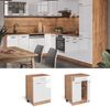 Küchenunterschrank R-Line Weiß Hochglanz 60 cm mit Schublade, AP Anthrazit Vicco Bild 2