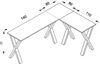 VCM Schreibtisch Lona 919767 Silber / Honig-Eiche H. 76 x B. 220 x T. 190 cm Bild 3