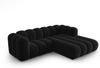 Micadoni Modulares Ecksofa Lupine 3-Sitzer Rechts Samtstoff Salvador Schwarz Bild 2
