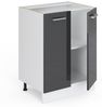 Küchenunterschrank R-Line Anthrazit Hochglanz 60 cm ohne Arbeitsplatte Vicco Bild 3