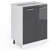 Küchenunterschrank R-Line Anthrazit Hochglanz 60 cm ohne Arbeitsplatte Vicco Bild 4