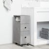 vidaXL Badschrank Schmal mit Rollen Betongrau Holzwerkstoff 855235 Bild 3