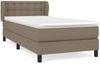 vidaXL Boxspringbett mit Matratze Taupe 90x190 cm Stoff 3126529 Bild 2
