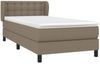 vidaXL Boxspringbett mit Matratze Taupe 90x190 cm Stoff 3126529 Bild 3