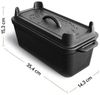 BURNHARD® Gusseisen Brotbackform mit Deckel 3,5 L rechteckig, Pre-Seasoned, Kastenform ideal zum Brotbacken, Braten und Kochen, 35,4 x 14,3 x 15,3 cm, inkl. Anleitung zum Einbrennen​ - Schwarz - #946113 Bild 4