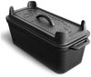BURNHARD® Gusseisen Brotbackform mit Deckel 3,5 L rechteckig, Pre-Seasoned, Kastenform ideal zum Brotbacken, Braten und Kochen, 35,4 x 14,3 x 15,3 cm, inkl. Anleitung zum Einbrennen​ - Schwarz - #946113 Bild 5