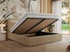 Polsterbett GOLD 5 CLASSIC 200 x 200 cm mit LED-Beleuchtung & Bettkasten, Doppelbett inkl. Lattenrost, Metall-Lift-System & Stauraum - Beige Plüsch Bild 3