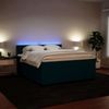 vidaXL Boxspringbett mit Matratze Blau 180x200 cm Samt 3288676 Bild 4